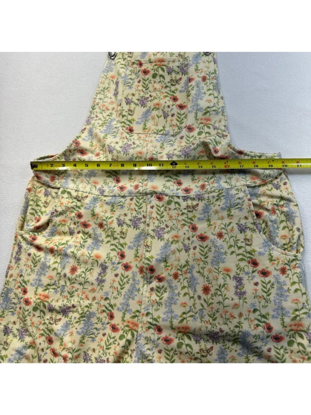 Swoveralls Floral Garden Print Sweatpant Overalls Size XL Comfycore Pockets - Picture 6 of 12